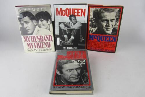McQUEEN: Four hardcover books detailing the acting career of Steve McQueen. Neile McQueen Toffel signature