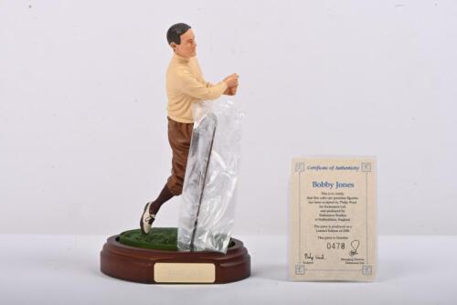 BOBBY JONES: A 1:9 scale limited edition (0478/2500) cold cast porcelain resin figure of Bobby Jones&nbsp;sculpted by Philip Ward for Endurance Lt