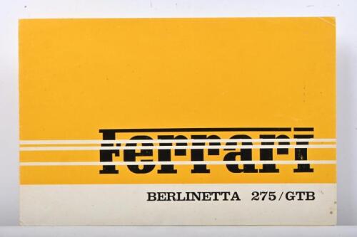 275/GTB: A circa 1965 Berlinetta 275/GTB brochure