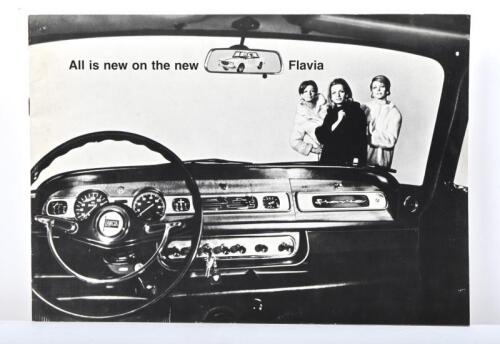 FLAVIA: A black and white Lancia Flavia brochure from 1968