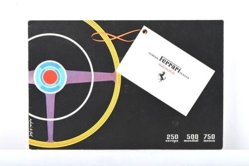 250/500/750: A circa 1955 Ferrari 250 Europa, 500 Mondial, 750 Monza brochure. Rare
