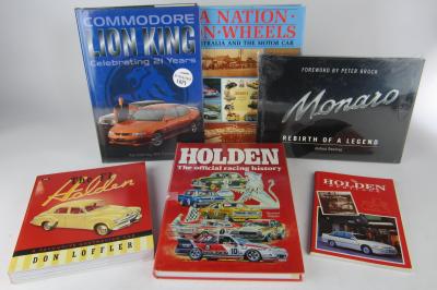 HOLDEN: A group of items relating to Holden motor cars. Peter Brock, Thomas Mazera, Cameron McConville signatures