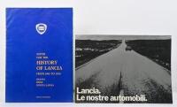 LANCIA: Two Lancia items. 1970'S Lancia colour product sales brochure & 'NOTES FOR THE HISTORY OF LANCIA FROM 1906 TO 1950, DRAWN FROM RIVISTA LANCIA' booklet by Ferruccio Bernabo