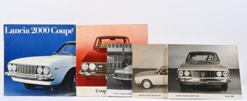 FLAVIA COUPE: Five items related to the Lancia Flavia Coupe 2000. Lancia Flavia Coupe 2000 Brochures & Press Photos