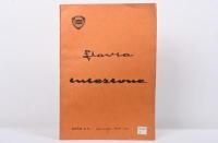 FLAVIA: An original First Edition 1966 LANCIA Flavia manual for models with fuel injection