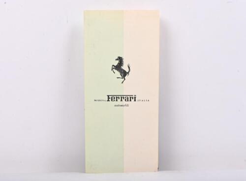 FERRARI PRICE LIST SHEET: An original blank circa 1950's 'MODENA FERRARI ITALIA' price list sheet for the Ferrari 250 GRANTURISMO, 410 SUPERAMERICA, 500/TR