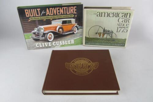 AMERICAN CARS: Three hardcover books detailing American cars. 'The Splendid Stutz' signed by Raymond A.Katzell. L.E 226/250