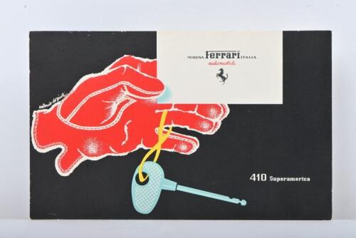 410 SUPERAMERICA: An original 1956 Ferrari 410 Superamerica brochure. French text. Superb