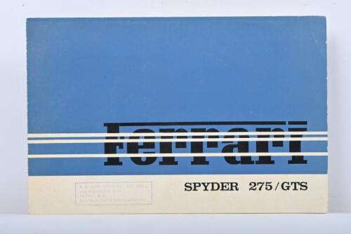 275/GTS: A circa 1965 Spyder 275/GTS brochure. original