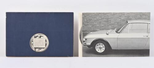 FULVIA: Two 1969 Lancia Fulvia sales brochures. Black and White 1.6 HF brochure
