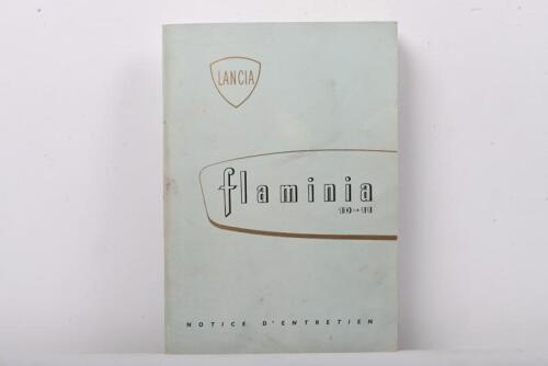FLAMINIA: An original 1963 Lancia flaminia 10-11 'NOTICE D'ENTRETIEN' - Instruction Book. French text