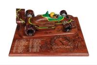 ADELAIDE F1 GP: A hand carved model celebrating World Campionship drivers (signed by 13 such drivers)