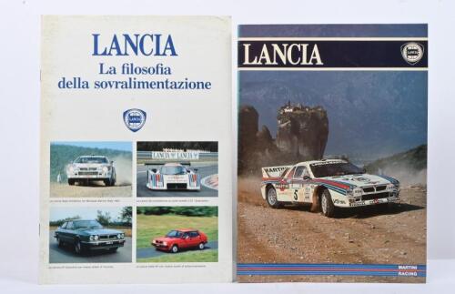 LANCIA RACING: Two colour brochures detailing Lancia racing. 'LANCIA - MARTINI RACING' brochure