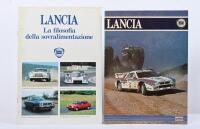 LANCIA RACING: Two colour brochures detailing Lancia racing. 'LANCIA - MARTINI RACING' brochure
