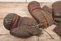 BOXING: Two pairs of vintage leather boxing gloves - 2