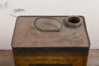 GOLDEN FLEECE: A circa 1940s Golden Fleece one imperial gallon tin, with Hex logo, marked to side "Domion Can Melb" - 2