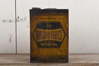 GOLDEN FLEECE: A circa 1940s Golden Fleece one imperial gallon tin, with Hex logo, marked to side "Domion Can Melb" - 3