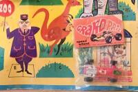TAKE A PICK: Rare vintage unused "TAKE A PICK" with three unopened bags of Grand Prix racing cars by Speed Wheel, made in Hong Kong, cardboard has cut out animals as additional toy, good condition, great for display - 3