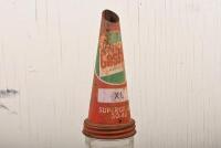 CASTROL: A Castrol 'Wakefield' embossed one imperial pint bottle with Castrol 'XL- Supergrade 30-40' red tin top - 2