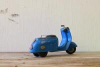 SILVER PIGEON: A circa 1960s Japanese friction powered tin model of a Silver Pigeon motorcycle, 24cm long - 4