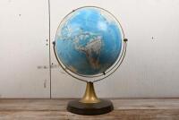 GLOBE: A vintage 13" globe on metal stand, unbranded, 49cm high overall
