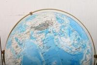 GLOBE: A vintage 13" globe on metal stand, unbranded, 49cm high overall - 2
