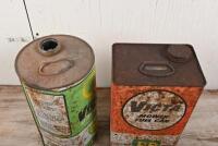 VICTA/BP: Two circa 1960/70s one gallon "Victa Mower Fuel Cans" featuring the BP logo - 3