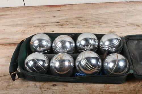 BOULE: A set of Boule in a canvas case, missing the jack