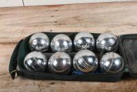 BOULE: A set of Boule in a canvas case, missing the jack