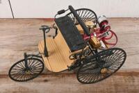 BENZ: A 1:8 scale model of the 1886 Benz Patent Motorwagen, 18cm high, accompanied by a COA - 2