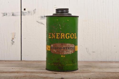 ENERGOL: An Energol "Visco-Static Motor oil HD" one imperial quart oil tin