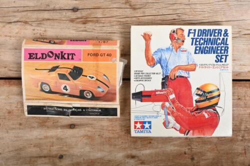 ENGINEER SET: A Tamiya F1 drive and technical engineer set, together with a Eldonkit model kit for a Ford GT40