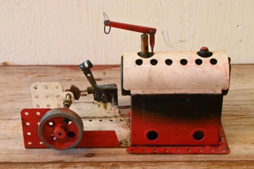 MODEL ENGINE: A scratch built model stationary engine, unknown working condition, 15cm high