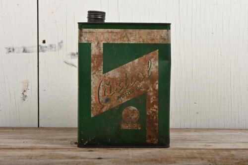 CASTROL: A circa 1960/70s one imperial gallon oil tin