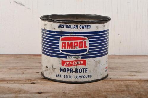 AMPOL: An "Ampol Jet Lube Kopr-Kote" 5LB grease tin