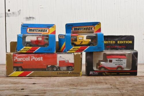 MODEL TRUCKS: Four 1:43 scale model trucks, including NRMA Motorcade '95 Wollongong