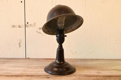 BAKELITE LAMP: A brown bakelite Sturdee lamp by A.Johns, made in Australia with rotating shade.