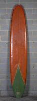 CLARK: A "Clark" fibreglass longboard, 284cm long