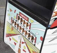 NAMCO: A Namco 1983 "Pole Position II" cockpit single player arcade video game, no sound, powers up but the screen has static, electrical point have oxidised and require soldering - 4