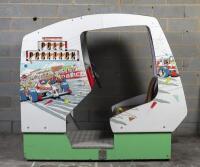 NAMCO: A Namco 1983 "Pole Position II" cockpit single player arcade video game, no sound, powers up but the screen has static, electrical point have oxidised and require soldering - 6