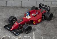 FERRARI: A 1:5 scale radio controlled F1 car in Ferrari livery with whipper snipper engine, 110cm long - 2