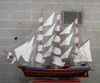 GORCH FOCH: A large scale model of the German tall ship "Gorch Foch", 137cm high - 2