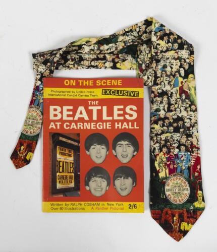 BEATLES: A copy of "The Beatles at Carnegie Hall" and a Sargent Peppers Lonely Hearts Club Band tie by RM Style 1996