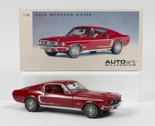 FORD: A 1:18 scale AutoArt Millennium Ford Mustang GT 390 diecast model