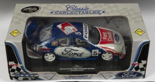 FORD: A 1:18 scale Classic Carlectables limited edition die-cast model of a 2000 AU Falcon as raced by Glenn Seton for FTR Racing, in original box