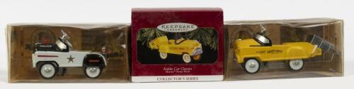 MODEL PEDDLE CARS: Three boxed models of children's pedal cars