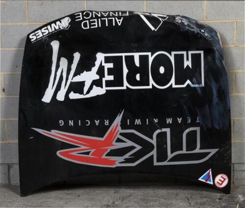 TOURING: A bonnet likely from an early 2000s Team Kiwi Racing Holden Commodore VY touring car