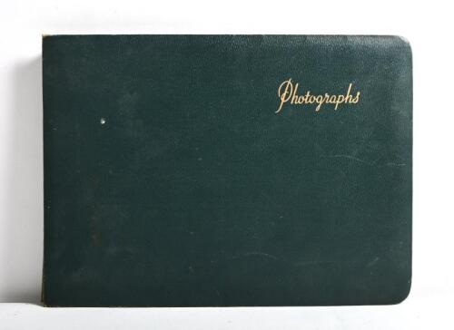 PHOTO ALBUM: A circa 1950s personal photograph album previously owned by a gentle serving in the Australian Navy, featuring interesting photographs of ships and aircraft carriers from a personal perspective