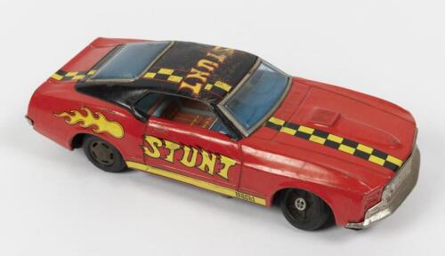 FORD: A 1970's Japanese lithograph printed battery operated toy model of a 1969 Ford Mustang Mach 1 "Stunt" car by Tokyo Plaything Shokai (TPS), 28cm long, scratches to the roof, untested