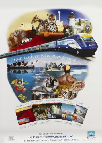 COUNTRY LINK: A CountryLink XPT promotional poster, 'Your Link to NSW and beyond', 69.5 x 99.5cm